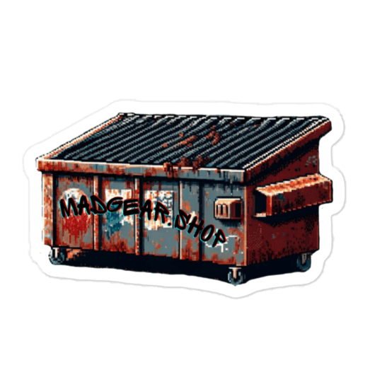 Madgear.shop Dumpster Sticker