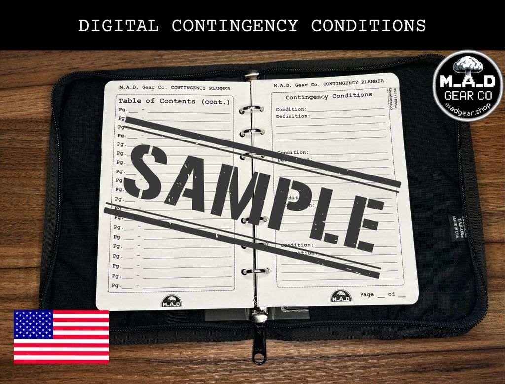 Digital Contingency Conditions List