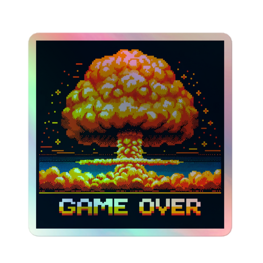 Holographic Game Over Sticker